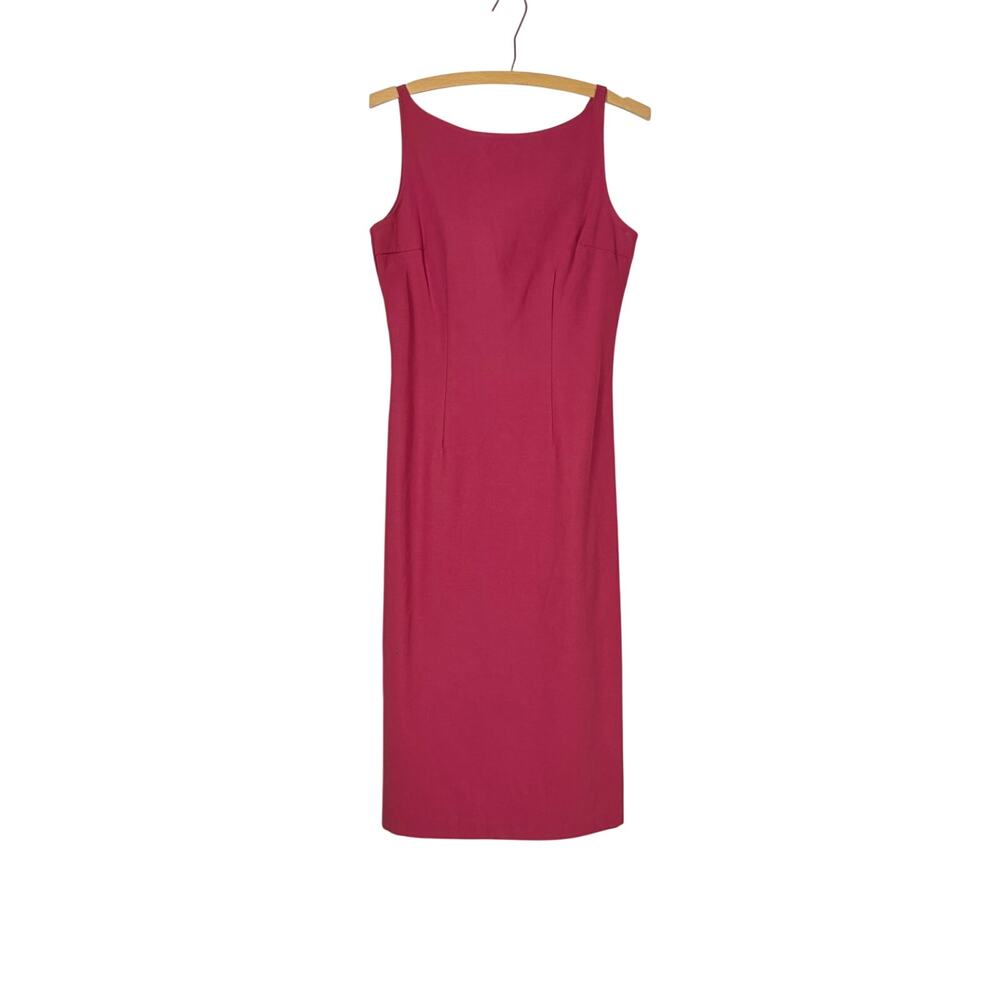 Maria Bianca Nero Red Sheath Dress Womens L Career Cocktail Wedding Guest